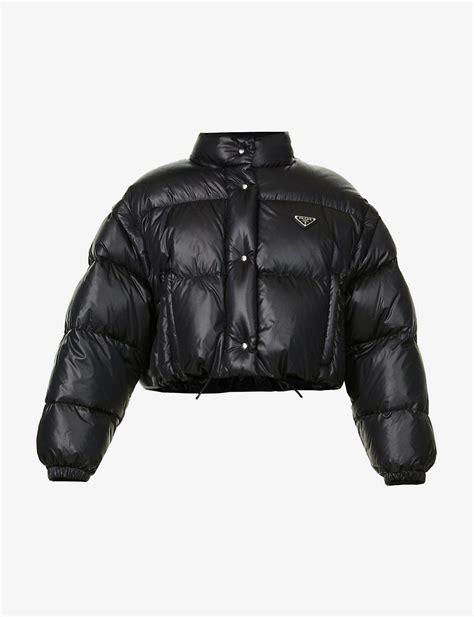 prada puffer jacket fur|Prada puffer jackets women's.